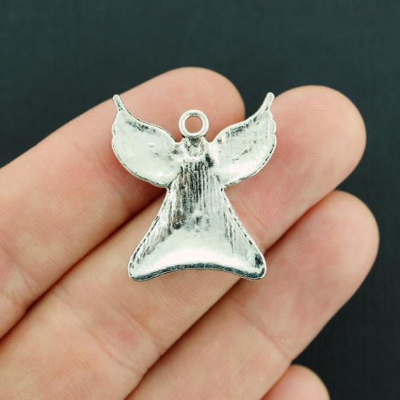 4 Angel Antique Silver Tone Charms - SC7679