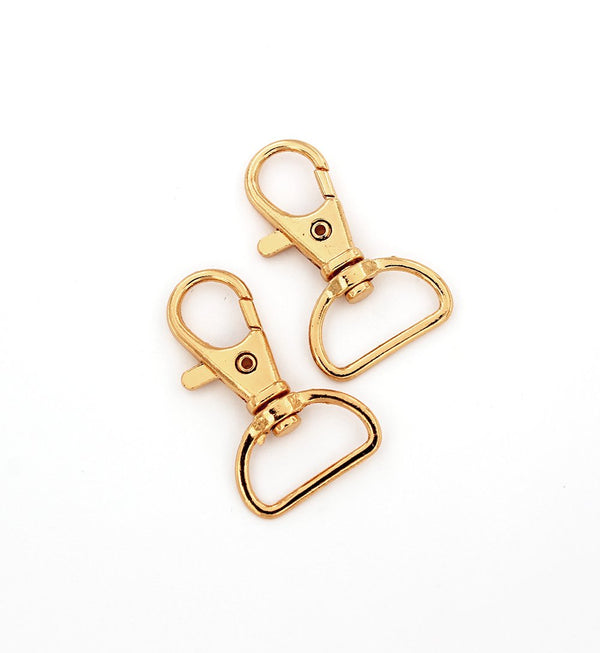 Gold Tone Swivel Lobster Clasps - 40mm x 24mm - 4 Pieces - Z924