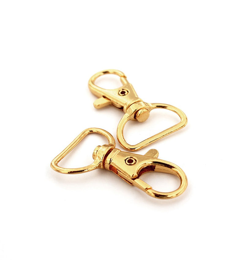 Gold Tone Swivel Lobster Clasps - 40mm x 24mm - 4 Pieces - Z924