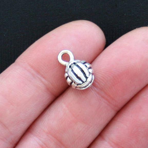 4 Volleyball Antique Silver Tone Charms 3D - SC2674