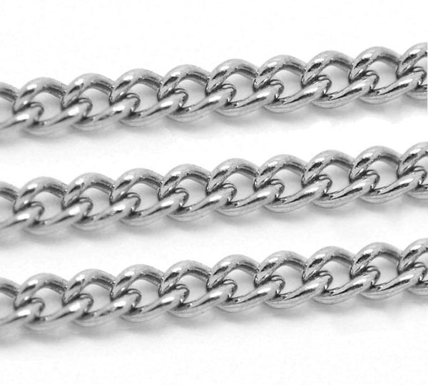 BULK 32Ft Stainless Steel Curb Chain 32ft - 2mm - FD078