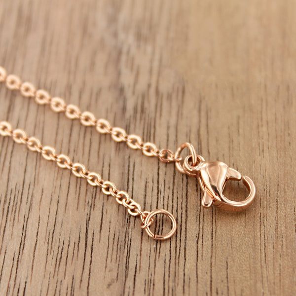 Rose Gold Stainless Steel Cable Chain 18" - 1.5mm - 5 Necklaces - N533