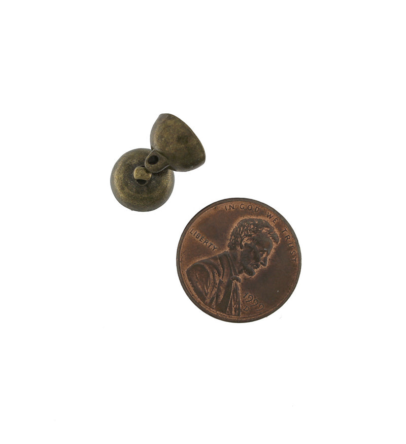 Fermoirs magnétiques en bronze antique - 14 mm x 10 mm - 2 fermoirs 4 pièces - FD672