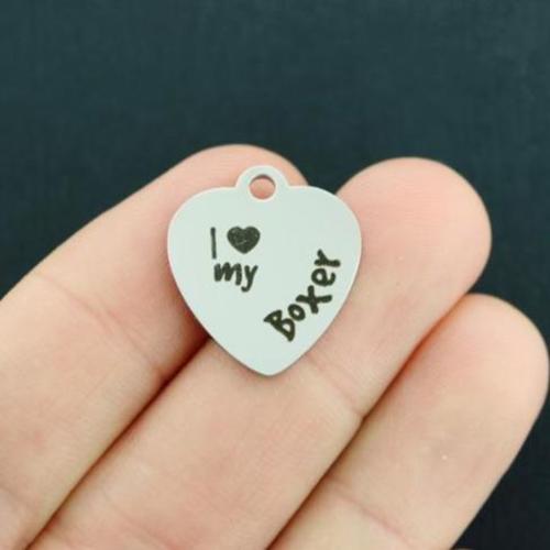 Boxer Stainless Steel Charms - I love my - BFS011-4089