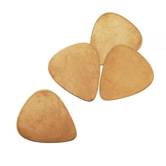 Ébauches d'estampage pour médiator de guitare - Bronze - 29 mm x 25 mm - 5 étiquettes - MT145