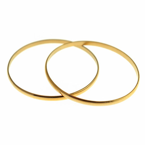 Gold Stainless Steel Bangle - 65mm - 1 Bangle - N176