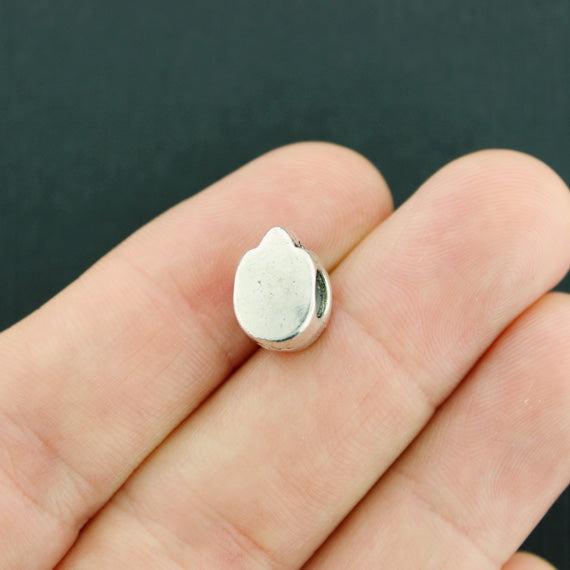 Perles en métal entretoises coccinelle 12 mm x 8 mm - ton argent - 4 perles - SC7780