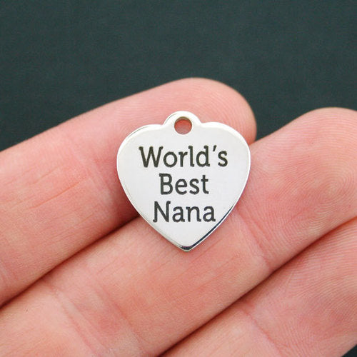 Nana Stainless Steel Charms - World's Best - BFS011-0417
