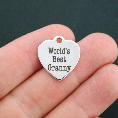 Granny Stainless Steel Charms - World's Best - BFS011-0418