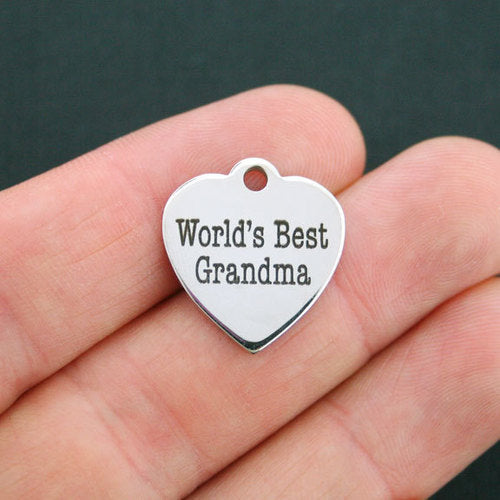 Grandma Stainless Steel Charms - World's Best - BFS011-0420