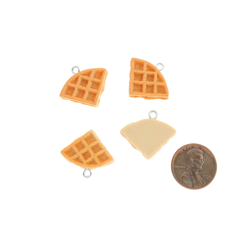 5 Waffle Resin Charms - K466