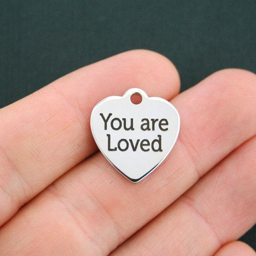 You are Loved Stainless Steel Charms - BFS011-0423