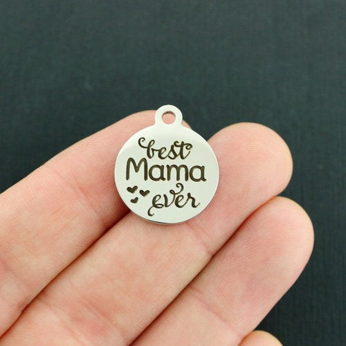 Best Mama Ever Stainless Steel Charms - BFS001-4252