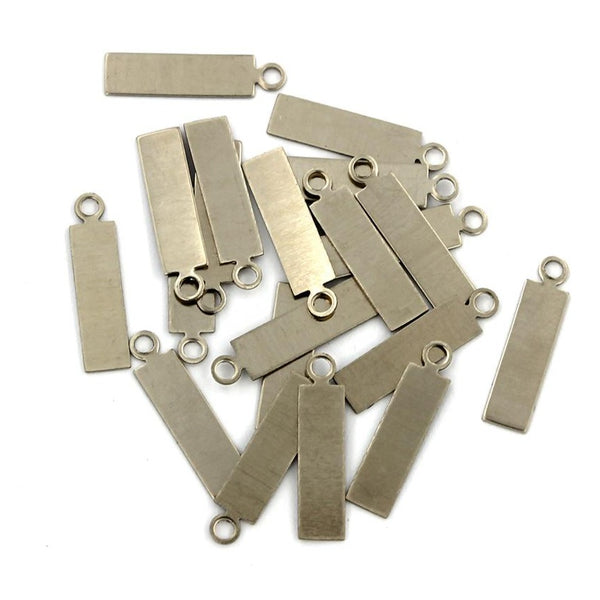 SALE Rectangle Stamping Blanks - ImpressArt Nickel Silver - 21mm x 5.2mm - 40% OFF! - 6 Tags - AA206