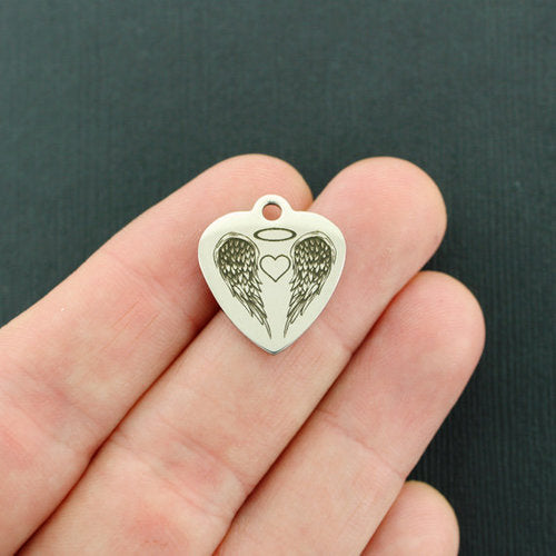 Angel Wings Stainless Steel Charms - BFS011-4295