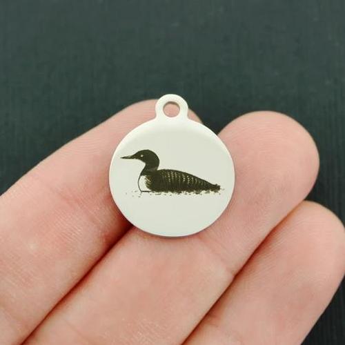 Canadian Loon Stainless Steel Charms - BFS001-4298