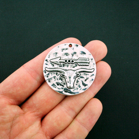 Charme de ton argent antique Longhorn - SC5990