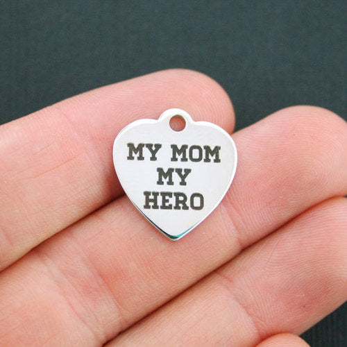 My Mom Stainless Steel Charms - My Hero - BFS011-0448