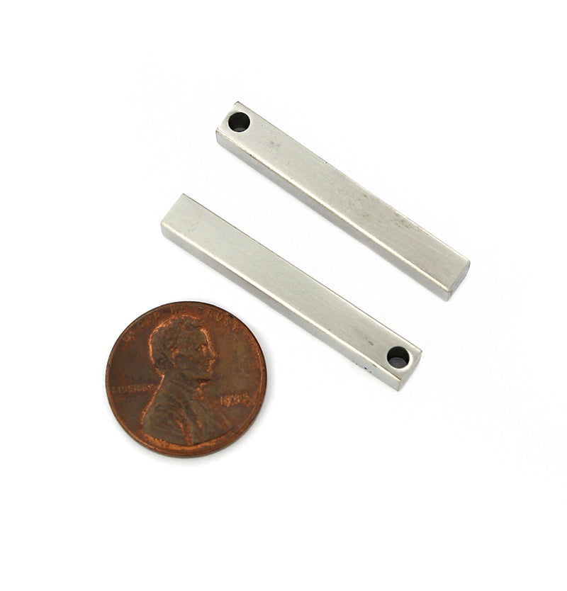 3D Drop Bar Stamping Blank - Stainless Steel - 35mm x 5mm - 1 Bar - FD616