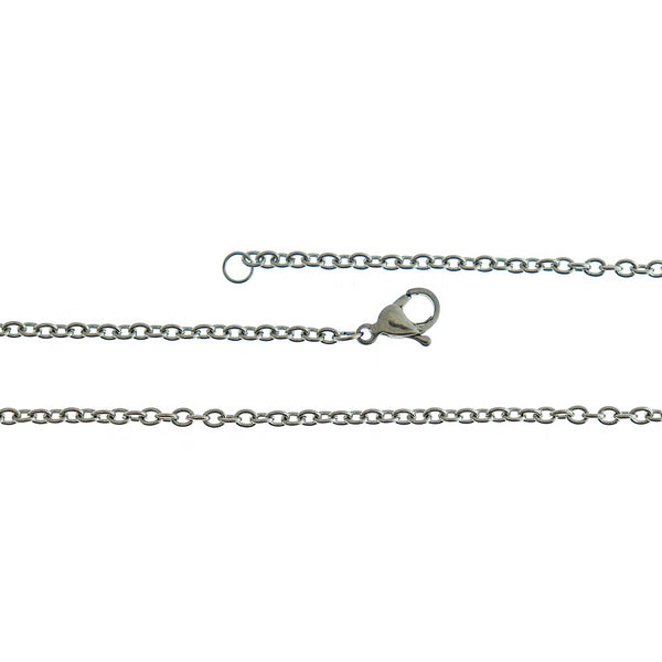 Stainless Steel Cable Chain Necklaces 23" - 3mm - 5 Necklaces - N313