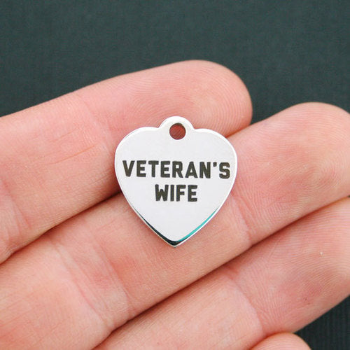Veteran's Wife Stainless Steel Charms - BFS011-0451
