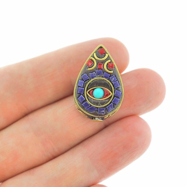 Breloque en laiton Evil Eye - BD1164