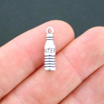 5 breloques de ton argent antique pour bouteille d'eau 3D - SC5085