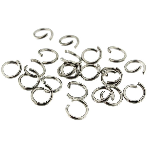 Stainless Steel Jump Rings 7mm x 1mm - Open 18 Gauge - 200 Rings - J126