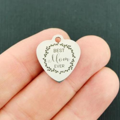 Best Mom Ever Stainless Steel Charms - BFS011-4601