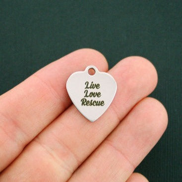 Live Love Rescue Stainless Steel Charms - BFS011-0469