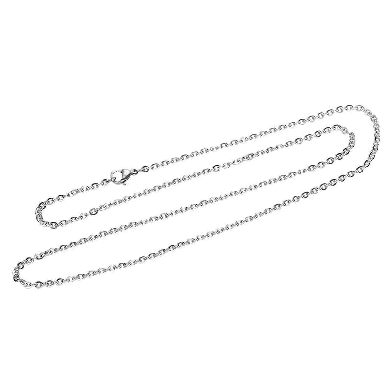 Stainless Steel Cable Chain Necklace 20" - 3mm - 5 Necklaces - N209