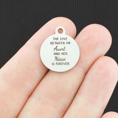 Aunt Niece Stainless Steel Charms - The love between is forever - BFS001-4746