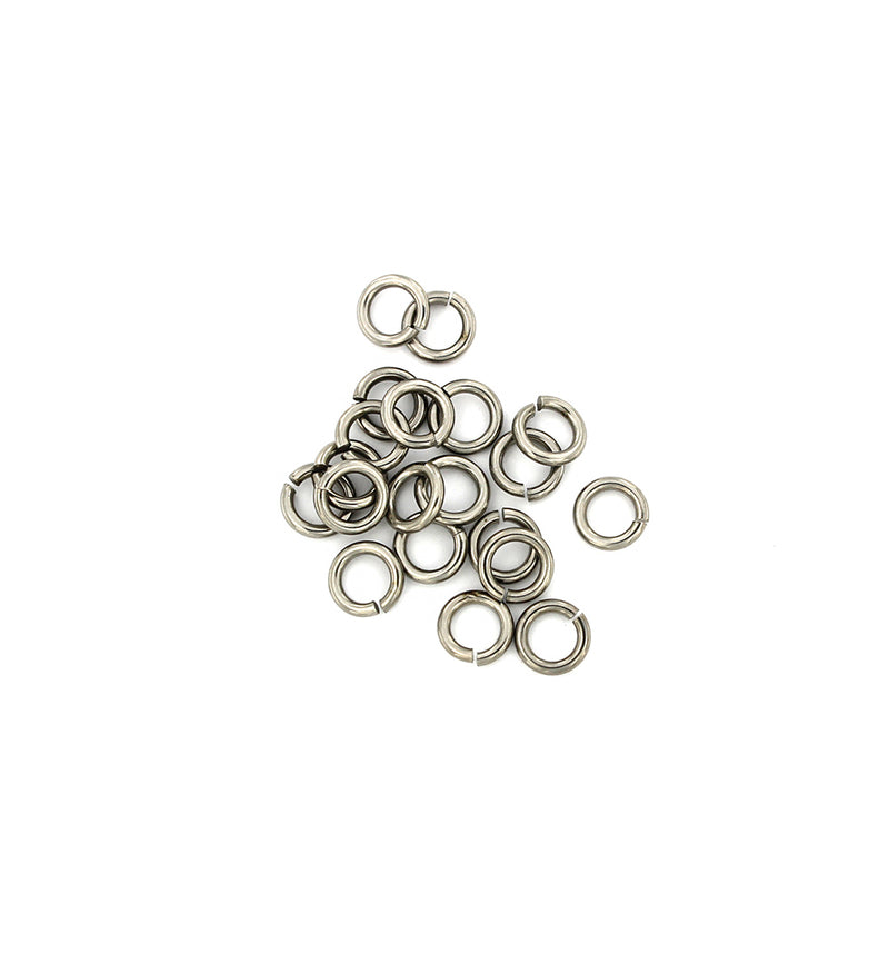 Stainless Steel Jump Rings 8mm x 1.5mm - Open 15 Gauge - 100 Rings - J157