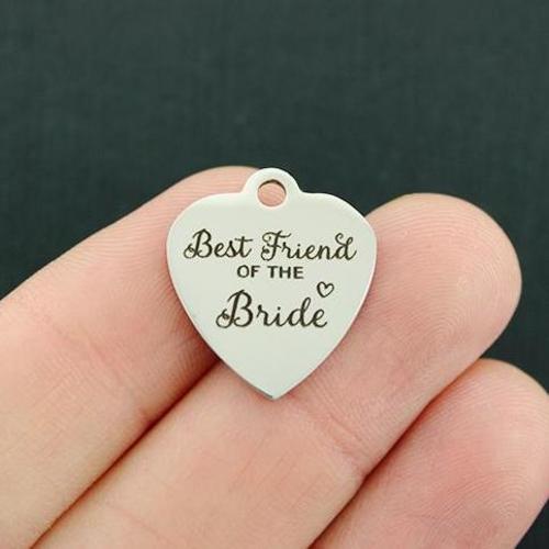 Best Friend of the Bride Stainless Steel Charms - BFS011-4792