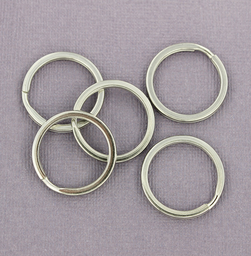 Stainless Steel Key Rings - 25mm - 10 Pieces - Z680