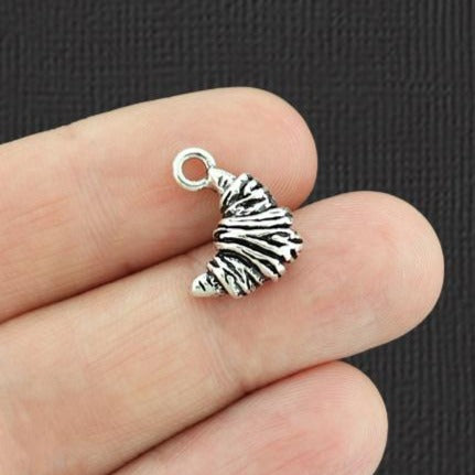4 breloques argentées antiques Croissant - SC498