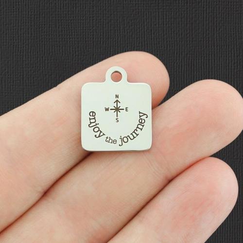 Enjoy the journey Stainless Steel Charms - BFS013-4806