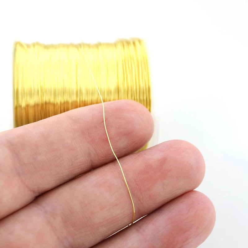 BULK Gold Tone Craft Wire - Tarnish Resistant - Choose Your Length - 0.3mm - Bulk Pricing Options - Z998