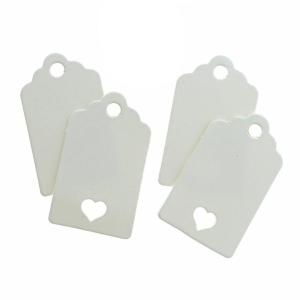 50 Paper Tags With Heart Cutout - TL072