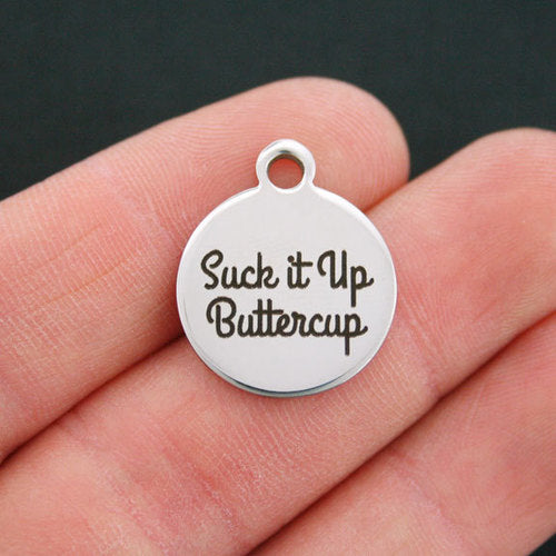 Buttercup Stainless Steel Charms - Suck it up - BFS001-0492