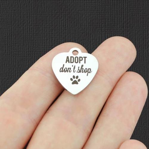 Adopt Don't Shop Stainless Steel Charms - BFS011-4958