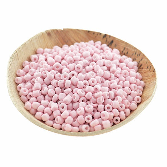 Seed Glass Beads 8/0 3mm - Light Pink - 50g 1000 Beads - BD2231