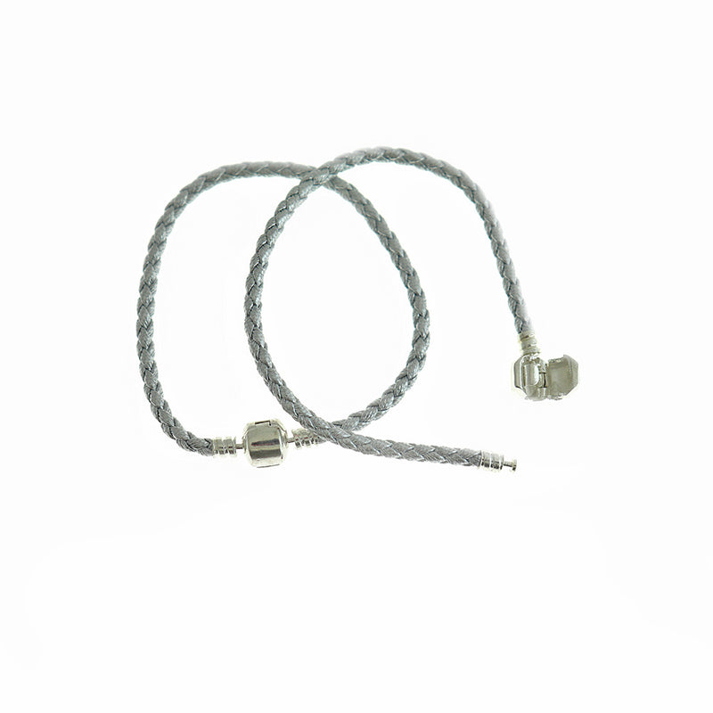 Faux Leather Braided Bracelet - 7" - 3mm - Choose Your Color & Quantity!