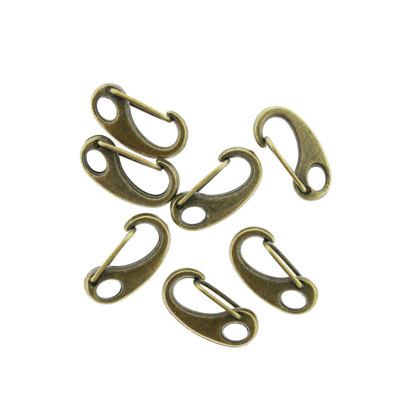 Bronze Tone Lobster Snap Clasp - 16mm x 8mm - 6 Clasps - Z1003