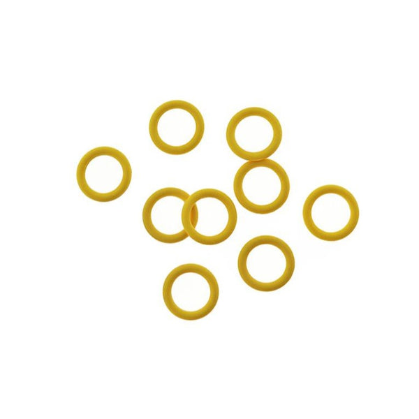 Anneaux en caoutchouc EPDM jaune 11,3 mm x 1,7 mm - Calibre 14 fermé - 50 anneaux - J223