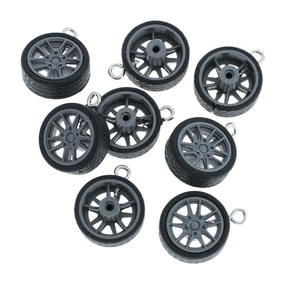 4 Tire Resin Charms - K150