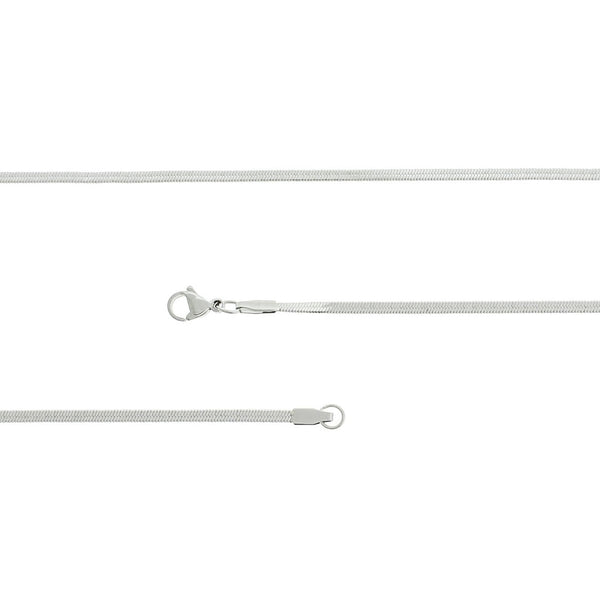 Colliers Chaîne à Chevrons en Acier Inoxydable 18" - 3mm - 1 Collier - N764