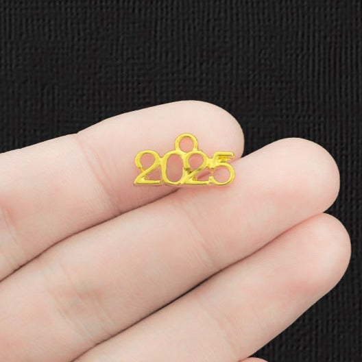 10 Year 2025 Gold Tone Charms - GC599