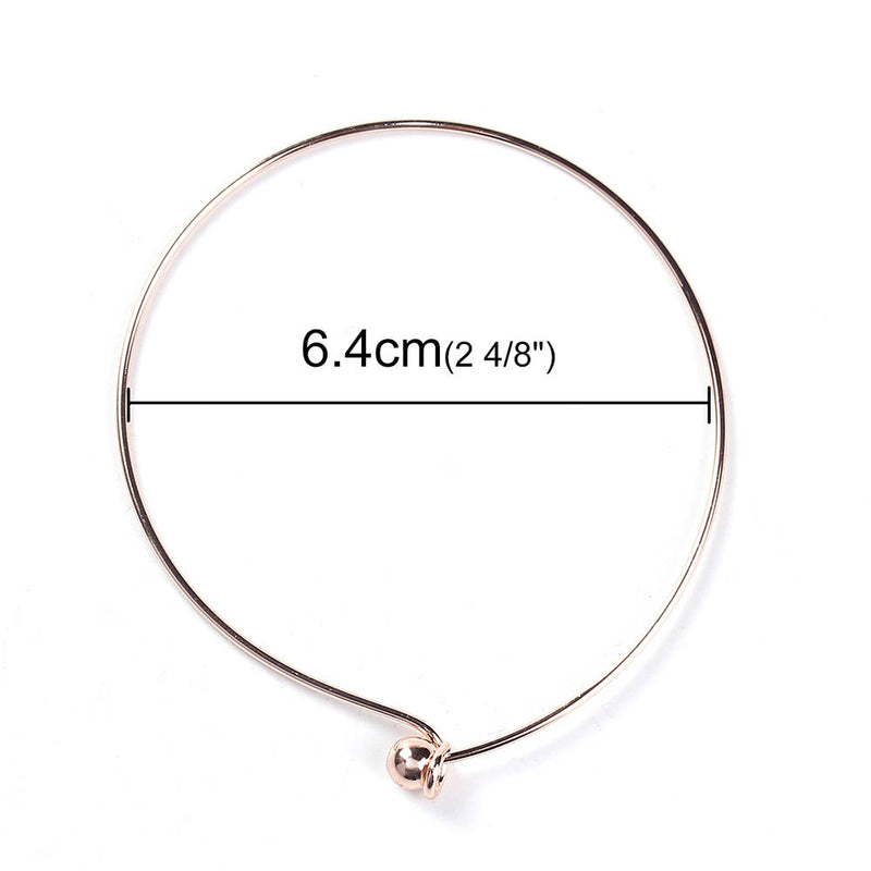 Bracelet réglable ton or rose - 60 mm - 1 bracelet - N408