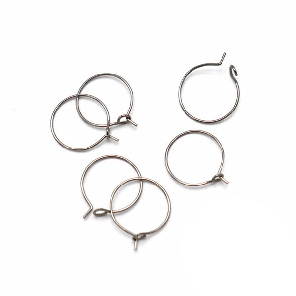 Boucles d'Oreilles en Acier Inoxydable - Créoles Breloques Vin - 16mm - 20 Pièces - FD960